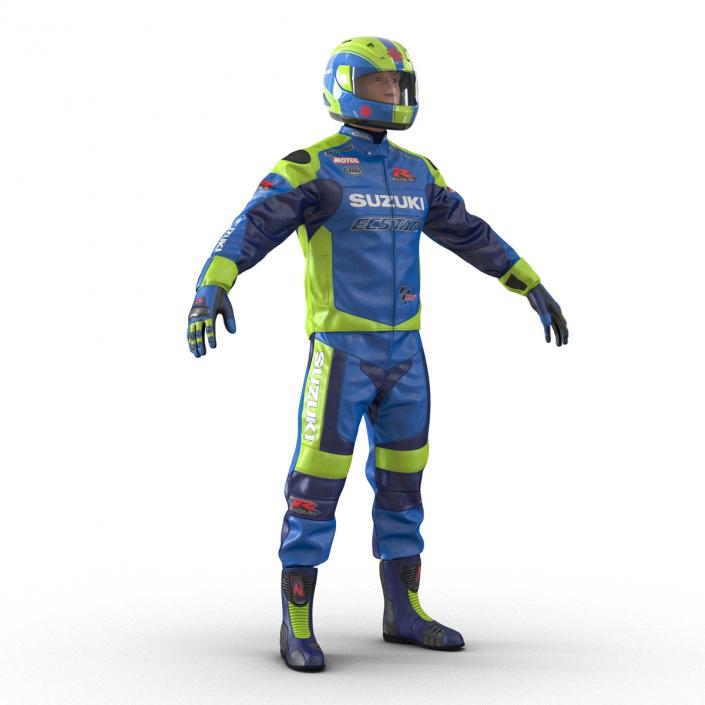 3D Motorcycle Rider Rigged model