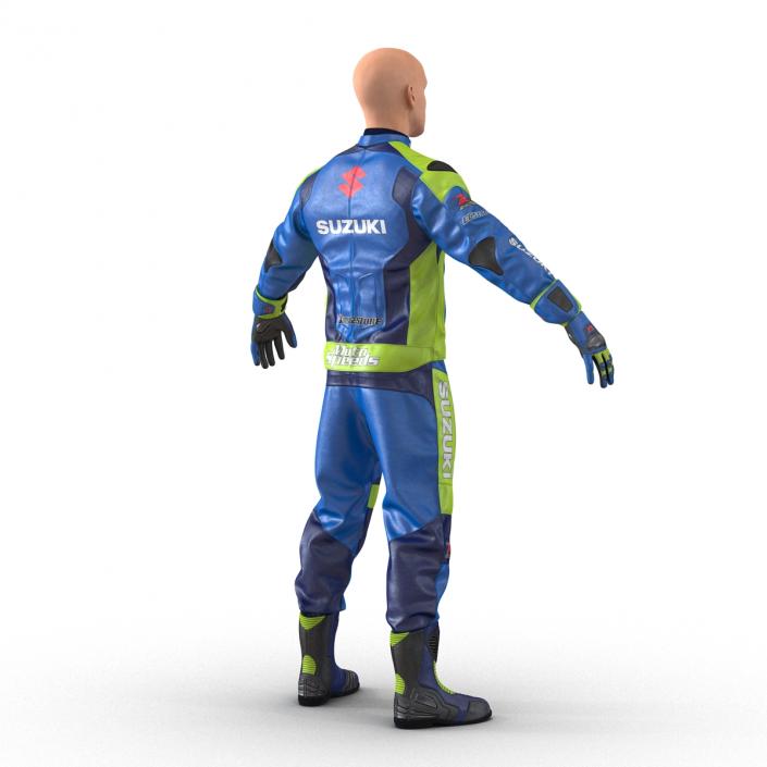 3D Motorcycle Rider Rigged model