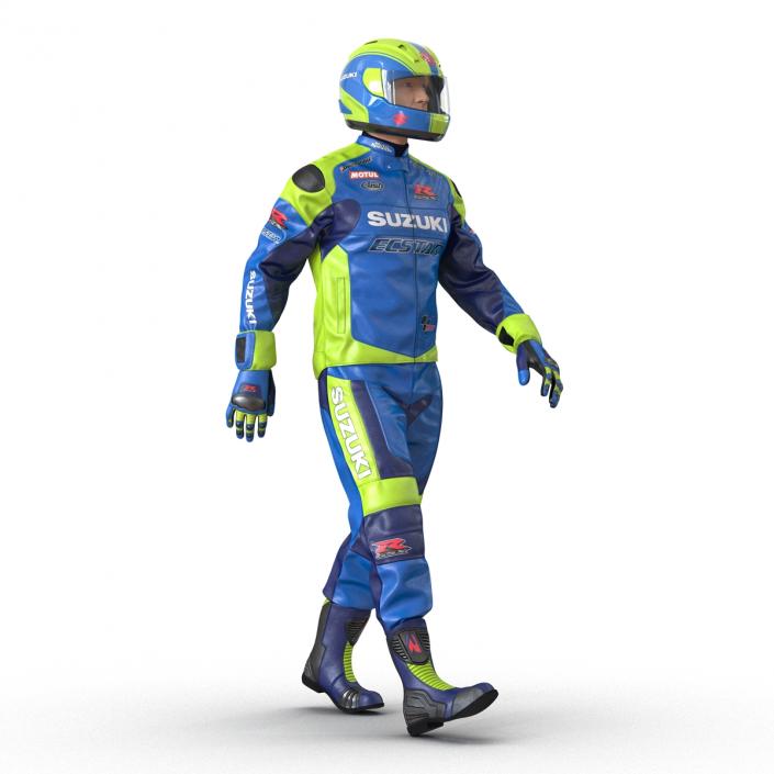 3D Motorcycle Rider Rigged model