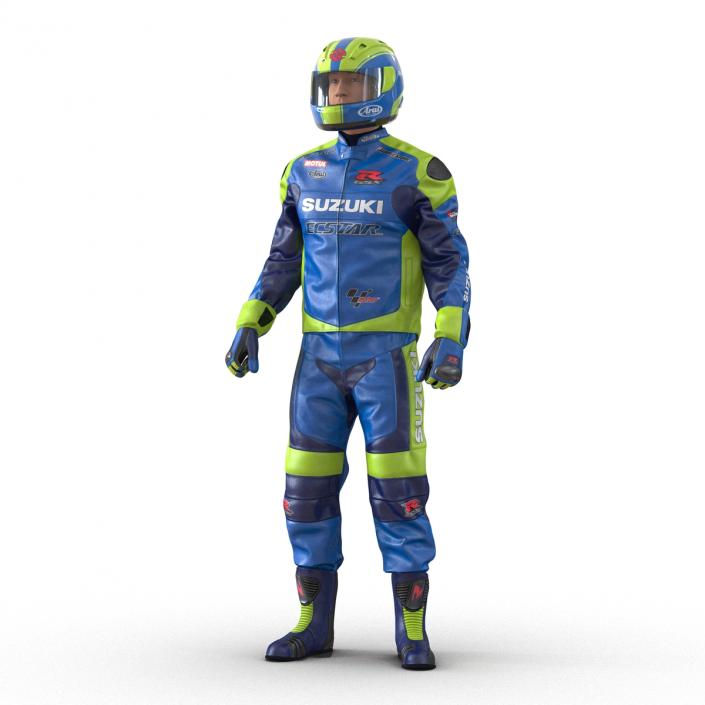 3D Motorcycle Rider Rigged model