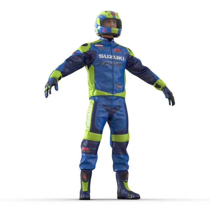 3D Motorcycle Rider Rigged model