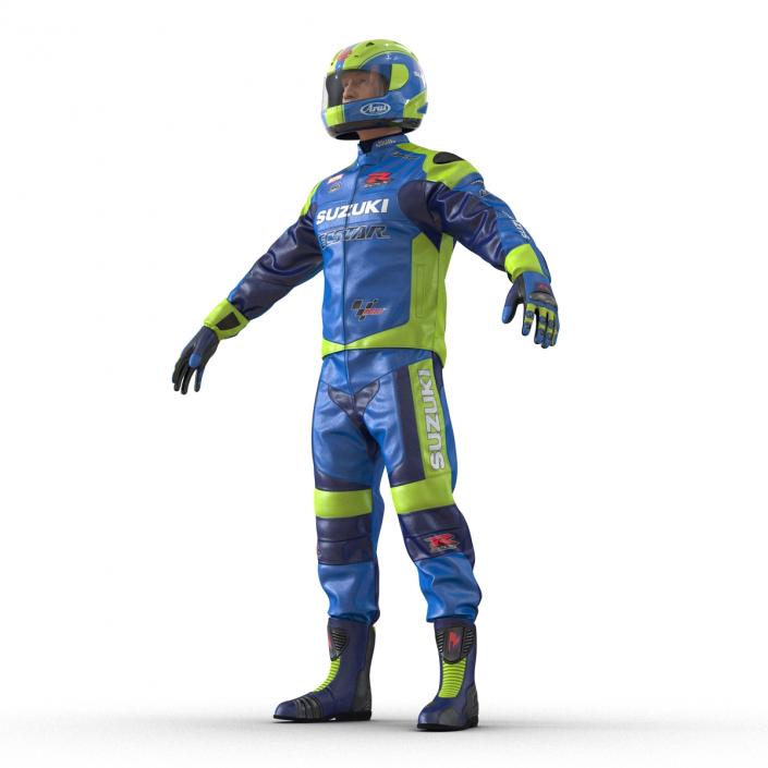 3D Motorcycle Rider Rigged model