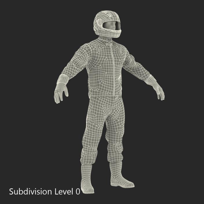 3D Motorcycle Rider Rigged model