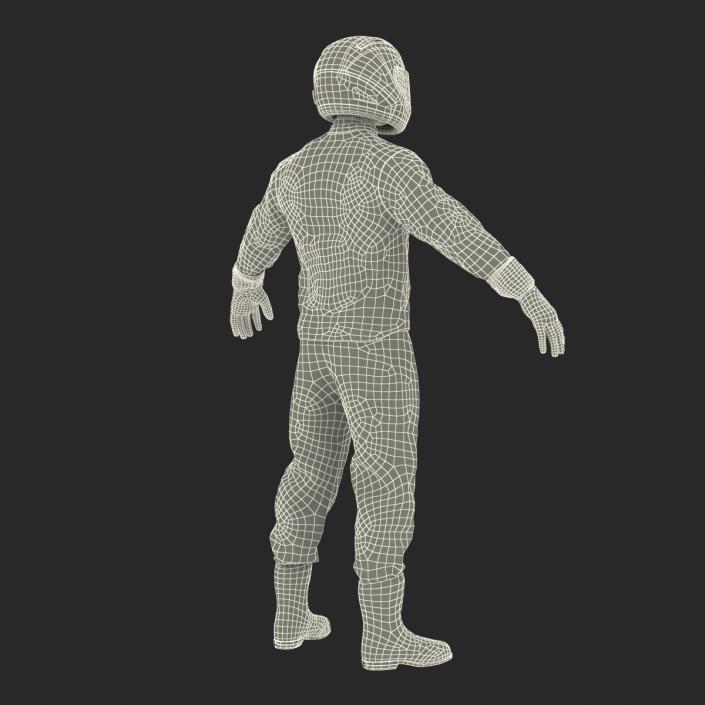 3D Motorcycle Rider Rigged model