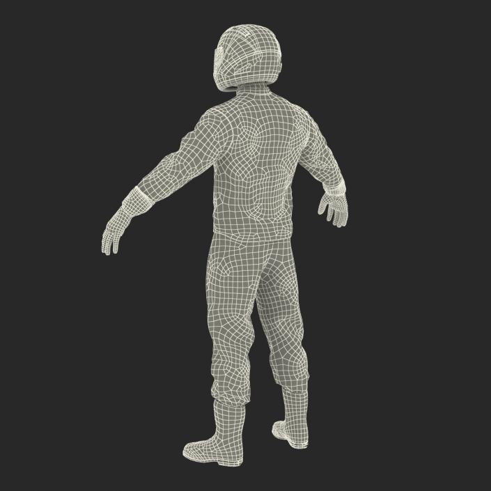 3D Motorcycle Rider Rigged model