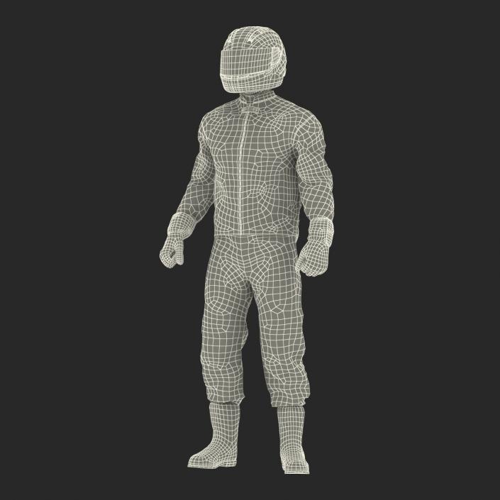 3D Motorcycle Rider Rigged model