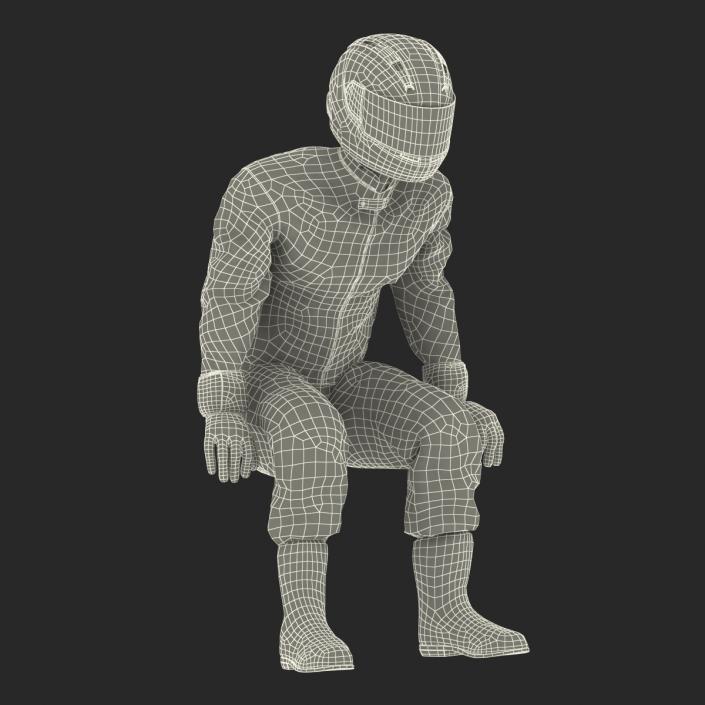 3D Motorcycle Rider Rigged model