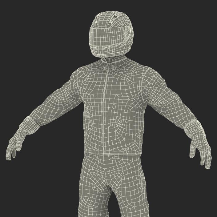 3D Motorcycle Rider Rigged model