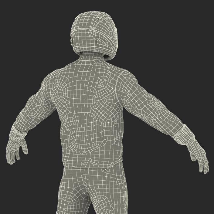 3D Motorcycle Rider Rigged model