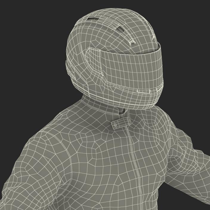 3D Motorcycle Rider Rigged model