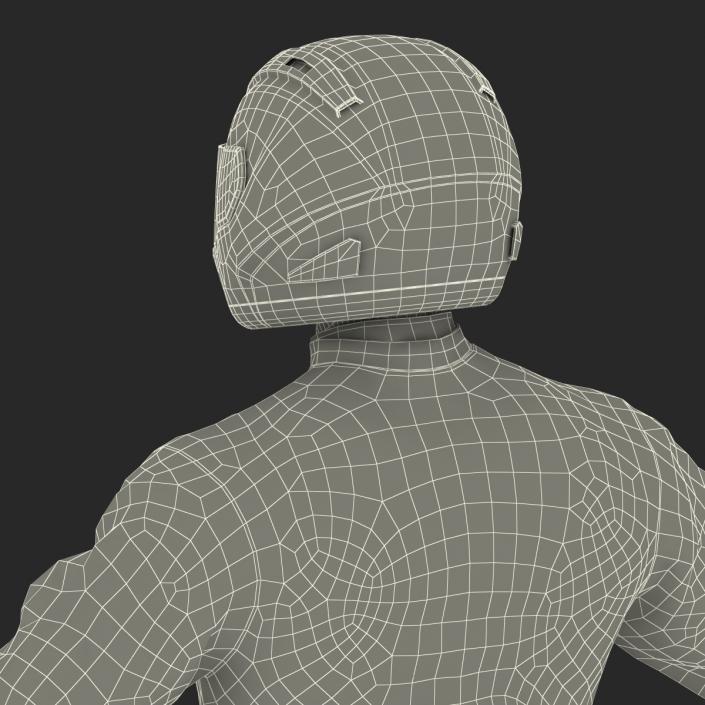 3D Motorcycle Rider Rigged model