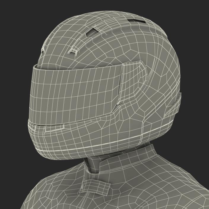 3D Motorcycle Rider Rigged model