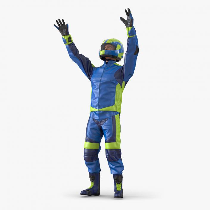 3D Motorcycle Rider Generic Rigged