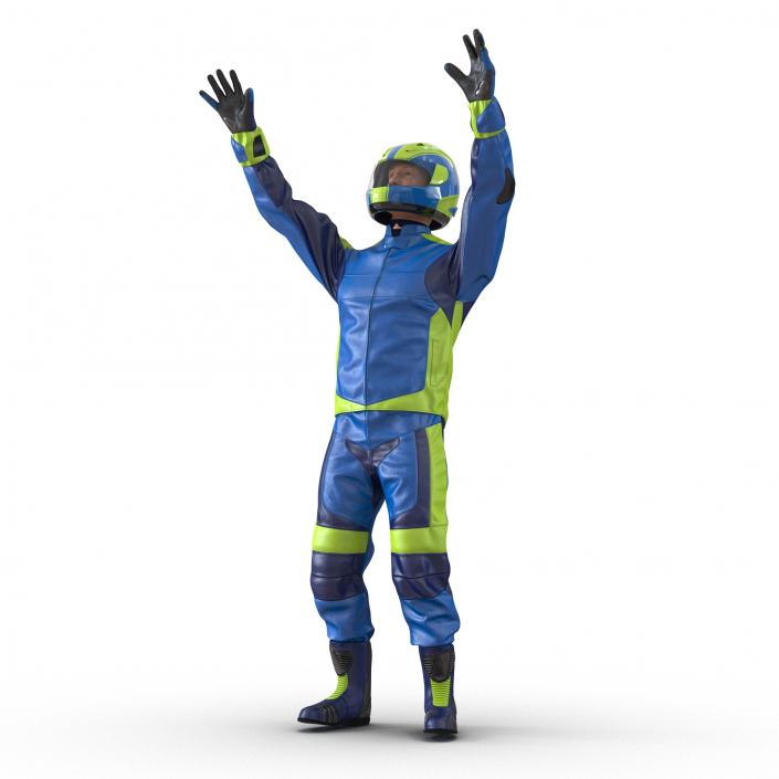 3D Motorcycle Rider Generic Rigged