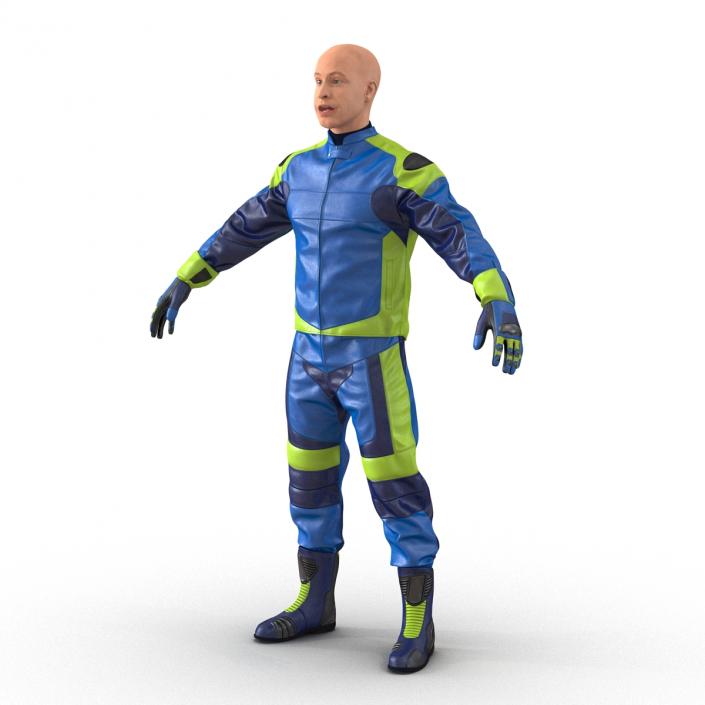 3D Motorcycle Rider Generic Rigged