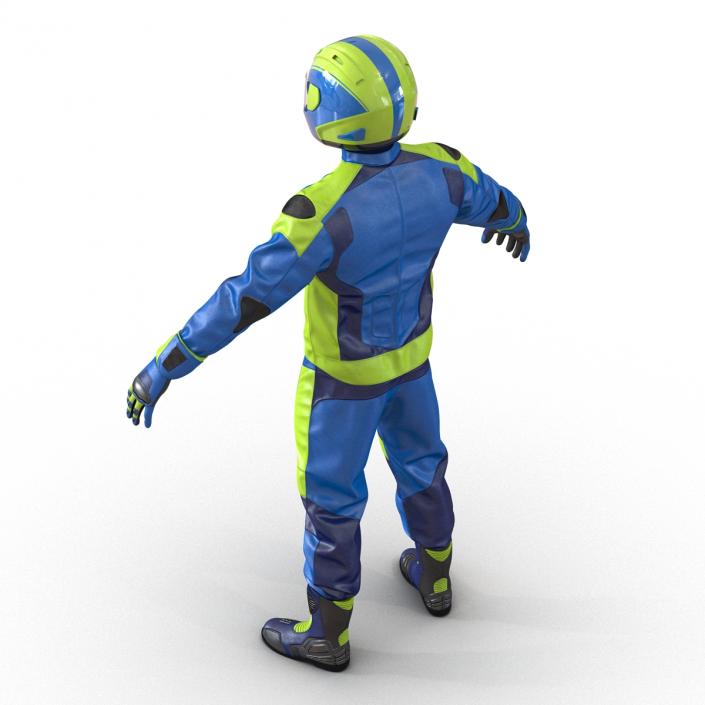 3D Motorcycle Rider Generic Rigged