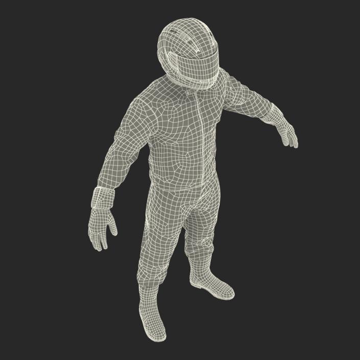 3D Motorcycle Rider Generic Rigged