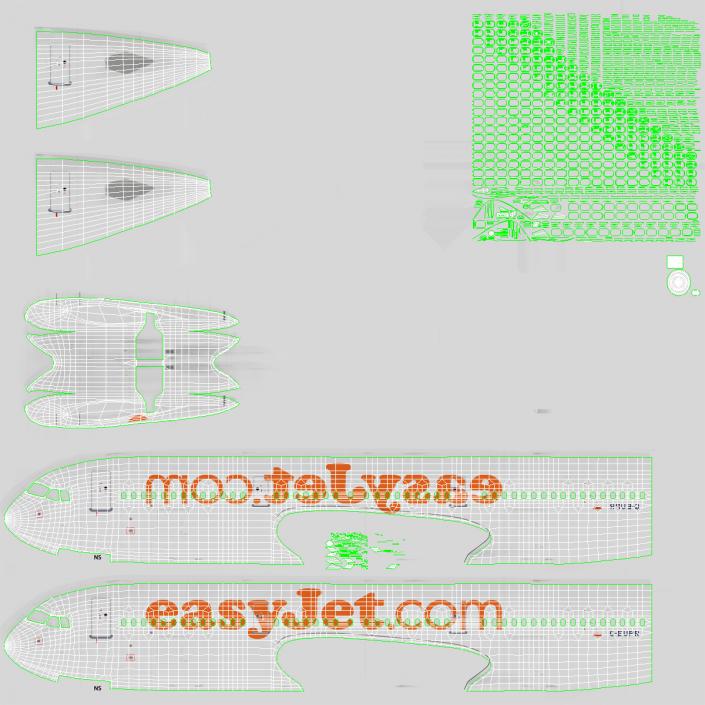 Airbus A321 EasyJet 3D model