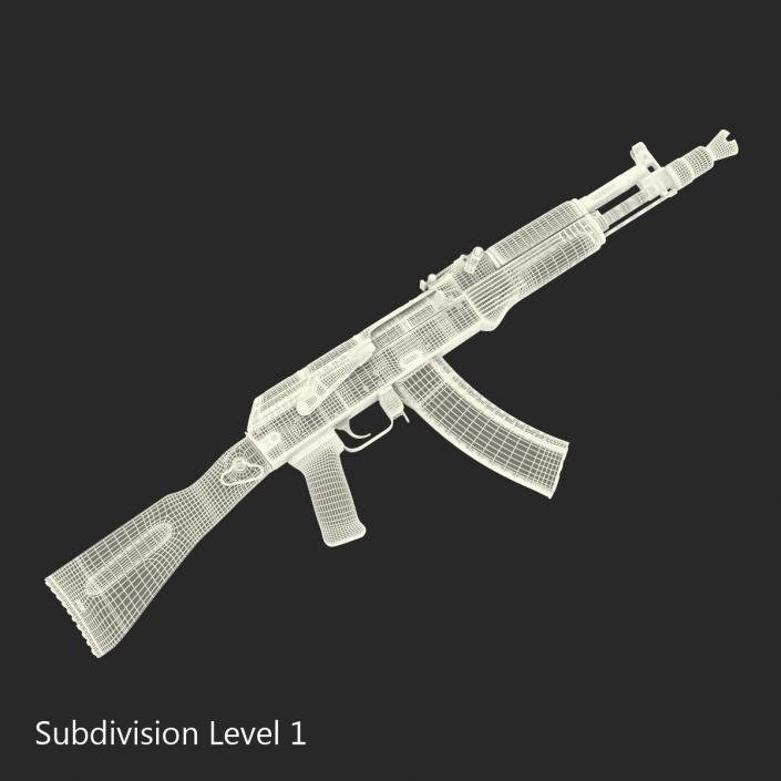 3D model Assault Rifle AK 104