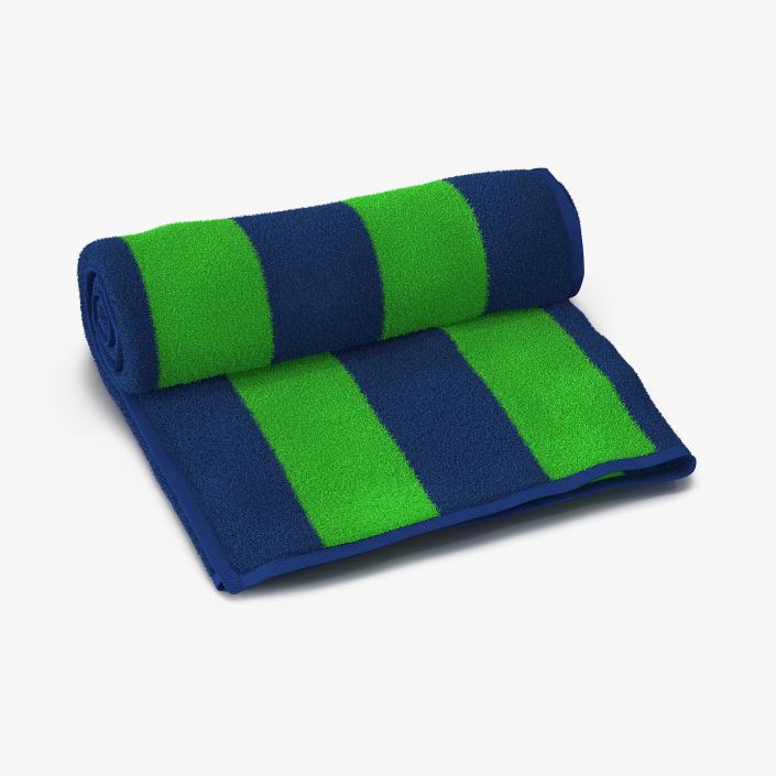 Beach Towel Green 3D