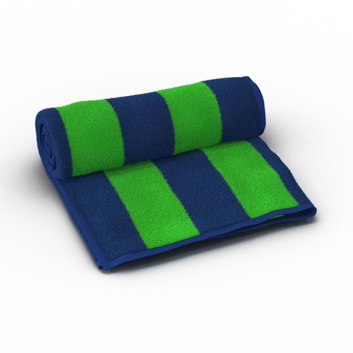 Beach Towel Green 3D