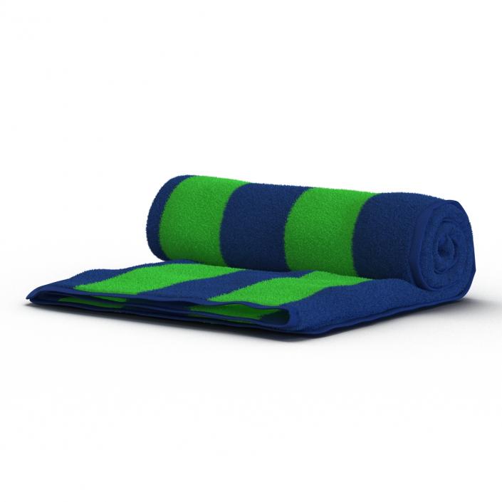 Beach Towel Green 3D