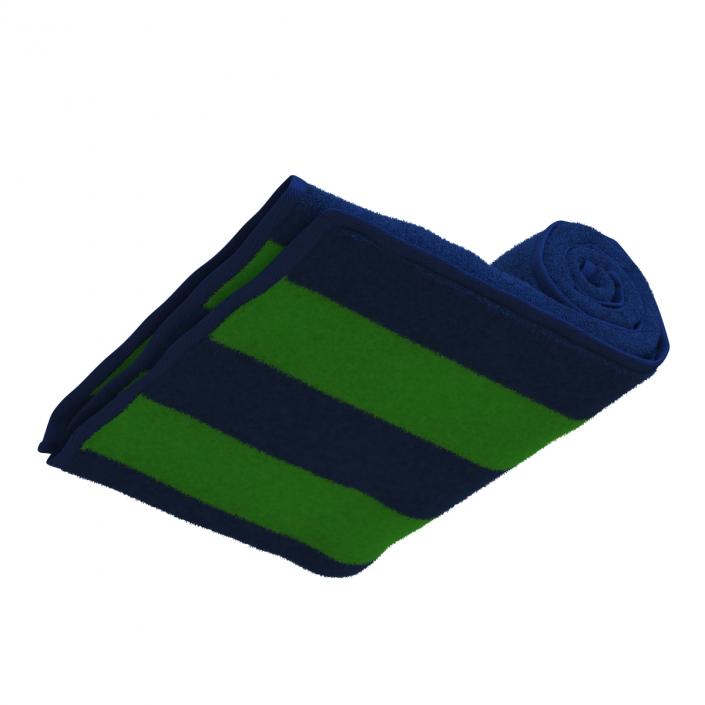 Beach Towel Green 3D