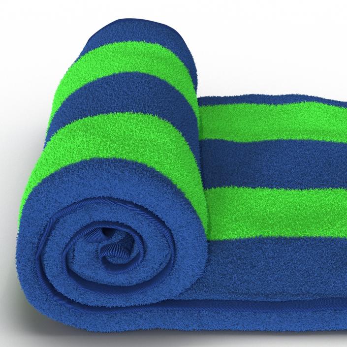 Beach Towel Green 3D