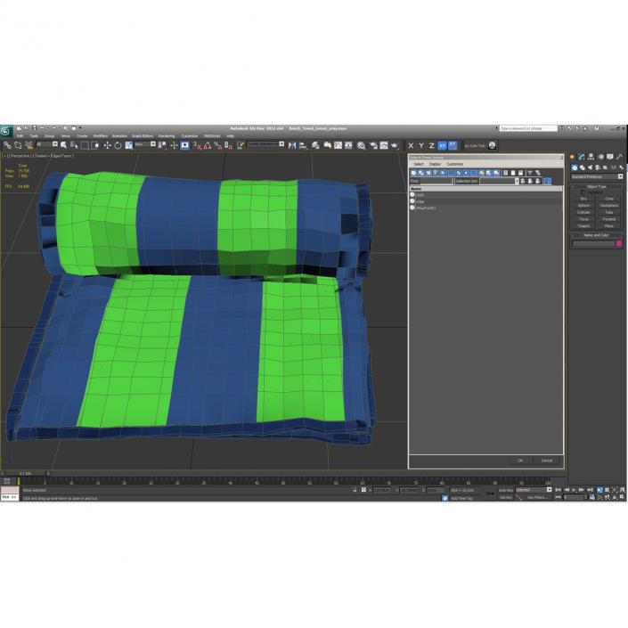 Beach Towel Green 3D