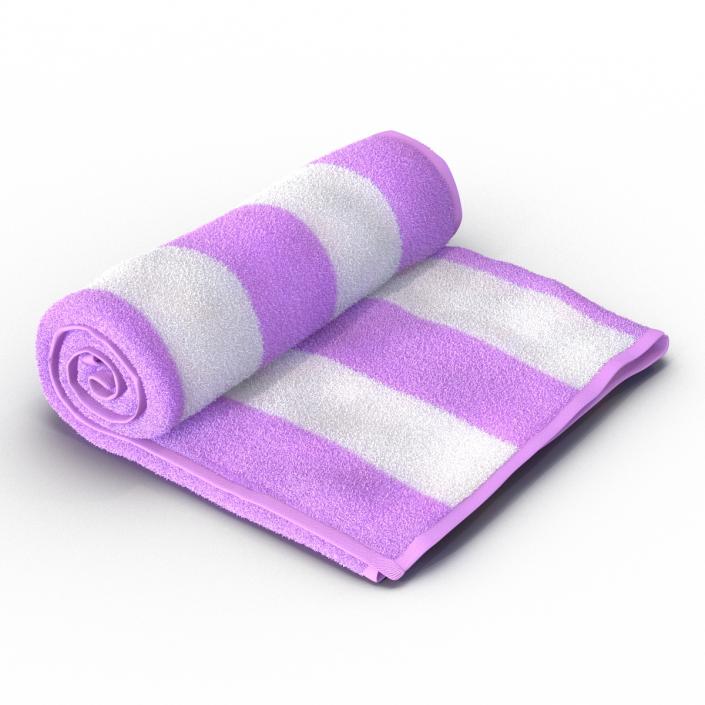 3D Beach Towel Pink