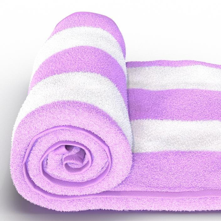 3D Beach Towel Pink