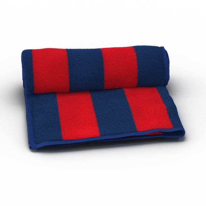 3D model Beach Towel Red