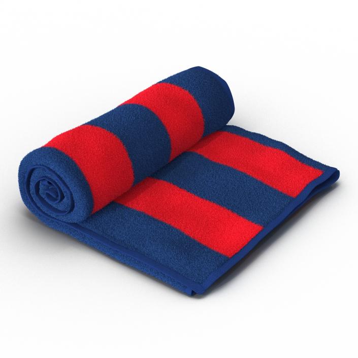 3D model Beach Towel Red