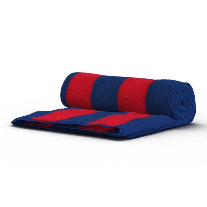 3D model Beach Towel Red