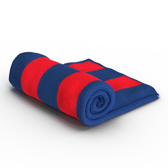 3D model Beach Towel Red