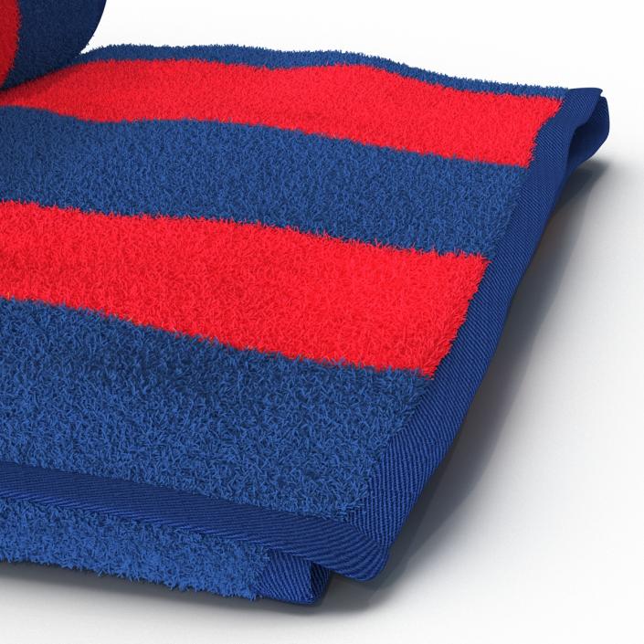 3D model Beach Towel Red