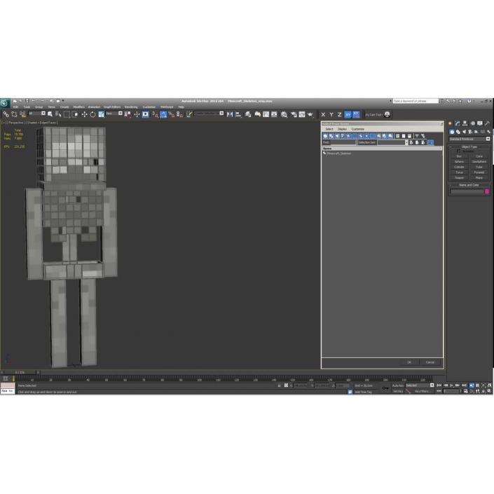 3D Minecraft Skeleton model