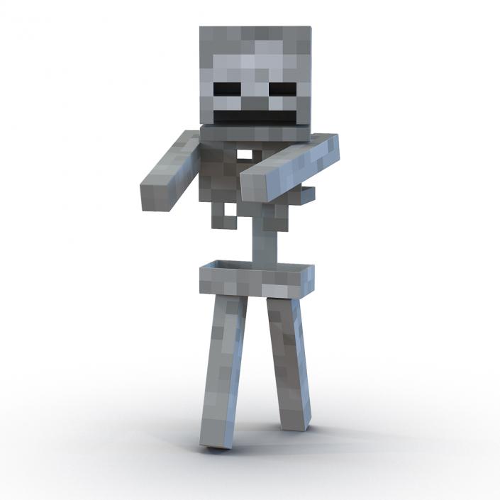 3D model Minecraft Skeleton Rigged