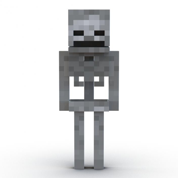 3D model Minecraft Skeleton Rigged