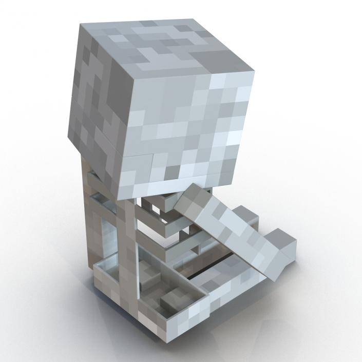 3D model Minecraft Skeleton Rigged