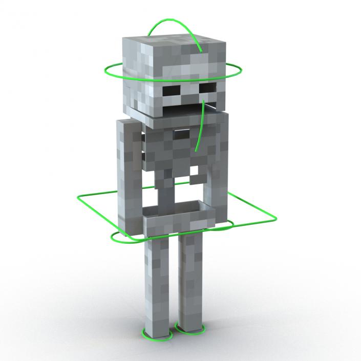 3D model Minecraft Skeleton Rigged