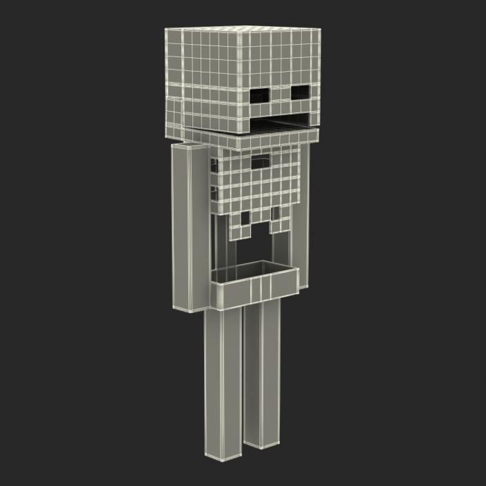 3D model Minecraft Skeleton Rigged