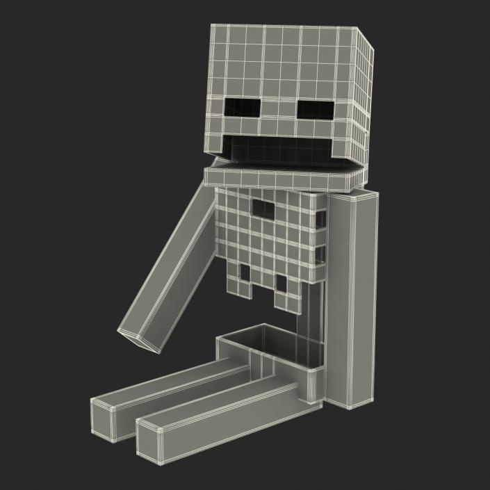 3D model Minecraft Skeleton Rigged