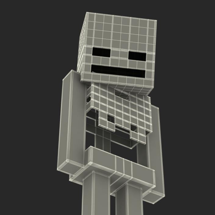 3D model Minecraft Skeleton Rigged