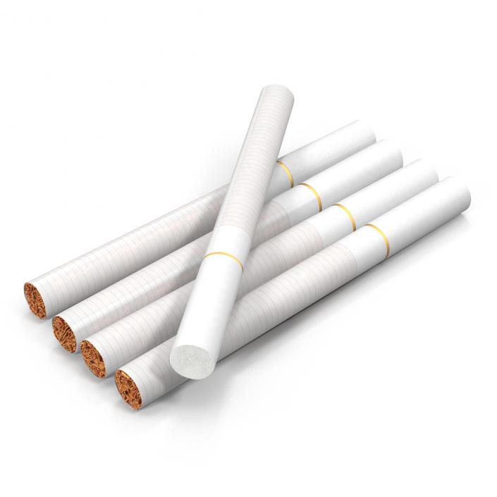 3D Cigarette Generic White model