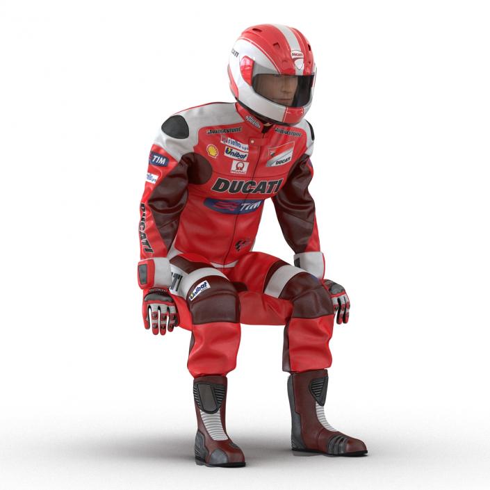 3D model Motorcycle Rider 2 Rigged