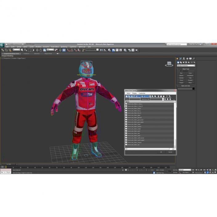 3D model Motorcycle Rider 2 Rigged