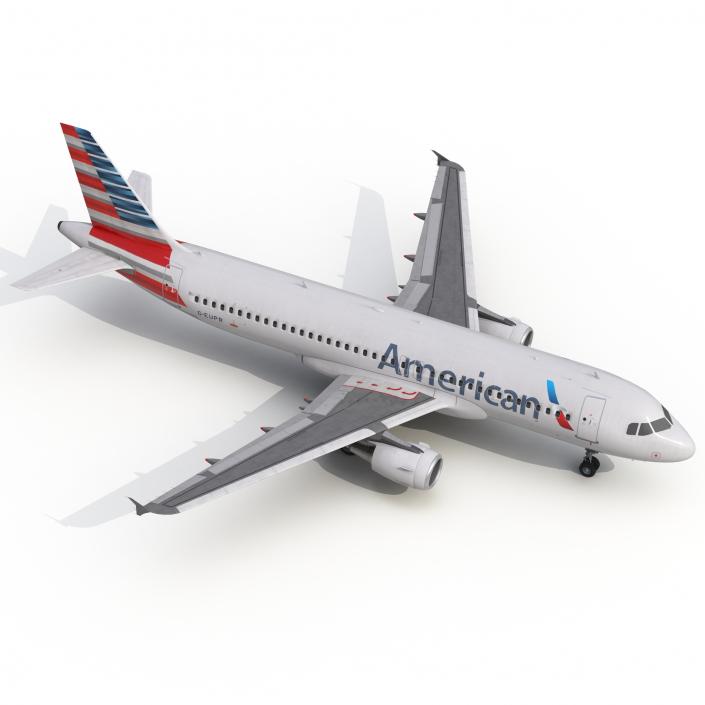 Airbus A320 American Airlines 3D model