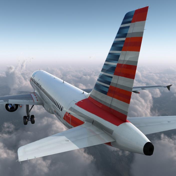 Airbus A320 American Airlines 3D model