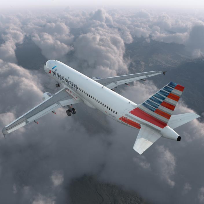 Airbus A320 American Airlines 3D model